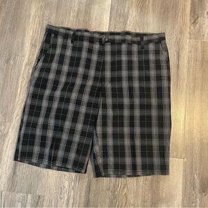 Men's Black Plaid Shorts 44